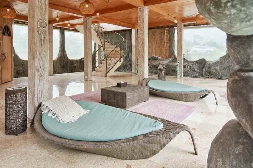 villa blue lagoon pemandangan gunung agung dan batur