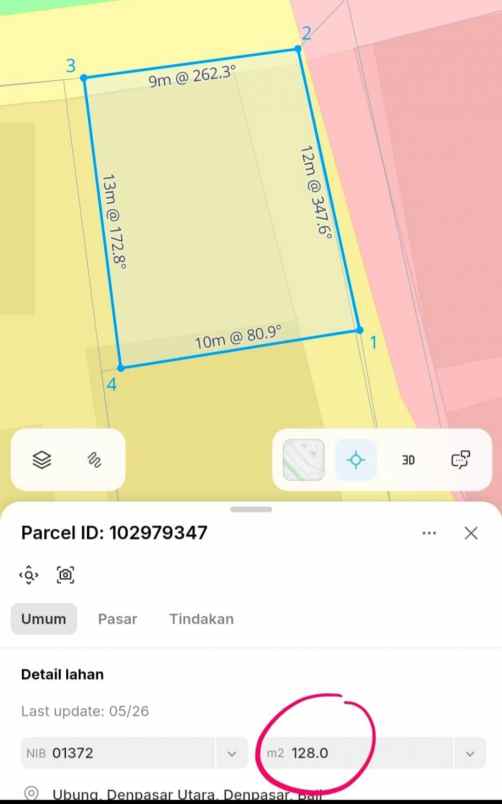dijual 3 28 are jl katalia cokroaminoto ubung denpasar