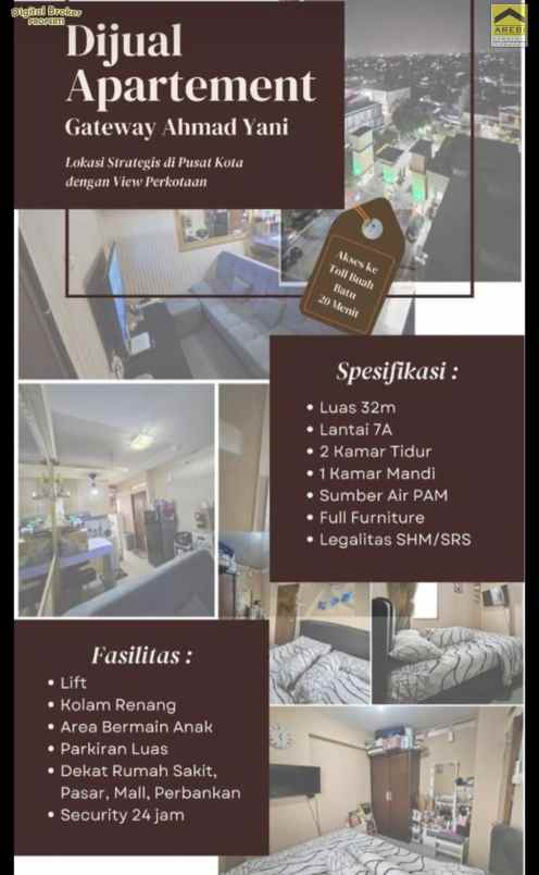 dijual apartemen ahmad yani