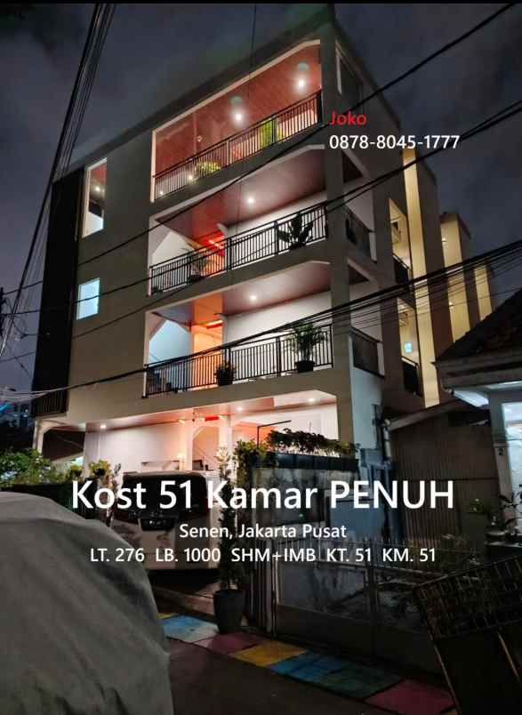 dijual kost senen