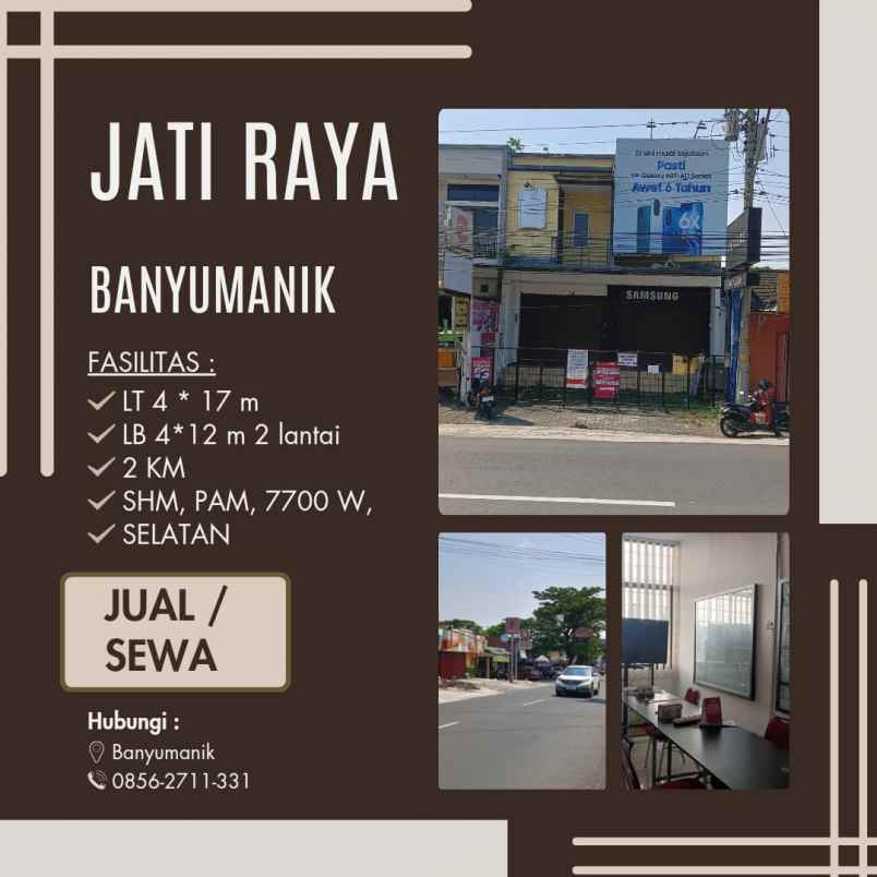 dijual ruko gudang kantor jati raya