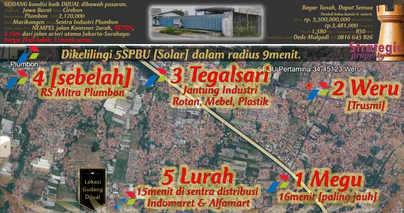 dijual ruko gudang kantor jl kisabalanang no 11 kel