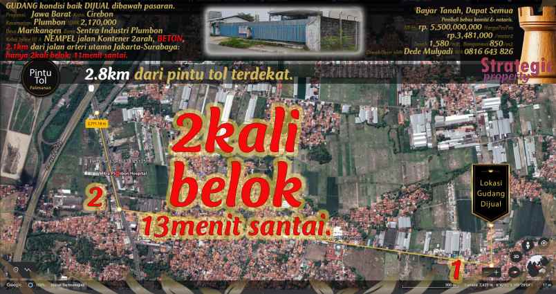 dijual ruko gudang kantor jl kisabalanang no 11 kel