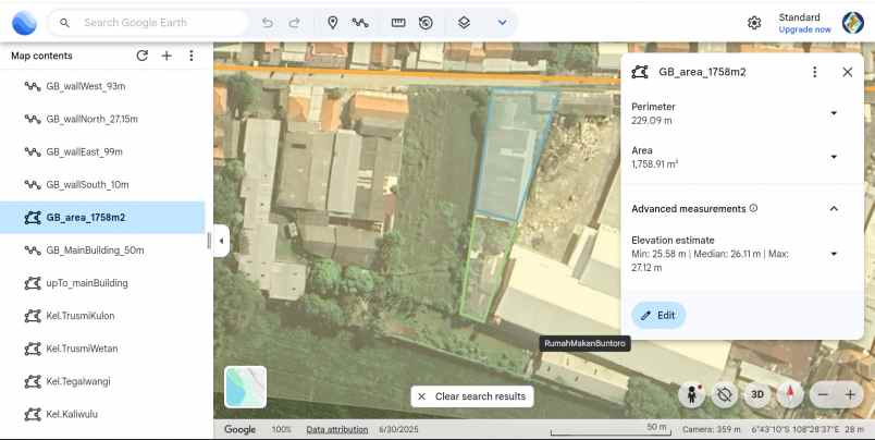 dijual ruko gudang kantor jl kisabalanang no 11 kel