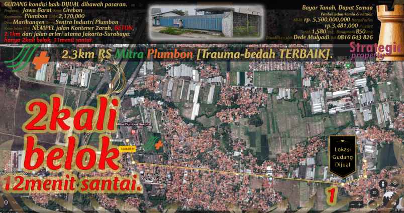dijual ruko gudang kantor jl kisabalanang no 11 kel