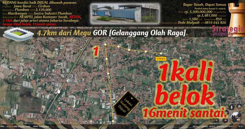 dijual ruko gudang kantor jl kisabalanang no 11 kel