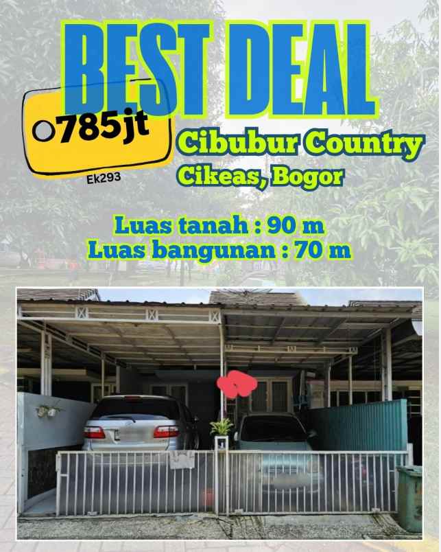 dijual rumah cibubur country rumah siap huni dan rapi