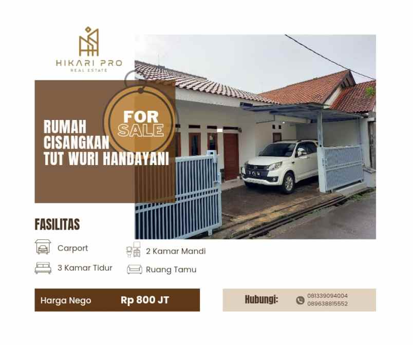 dijual rumah cisangkan tut wuri handayani