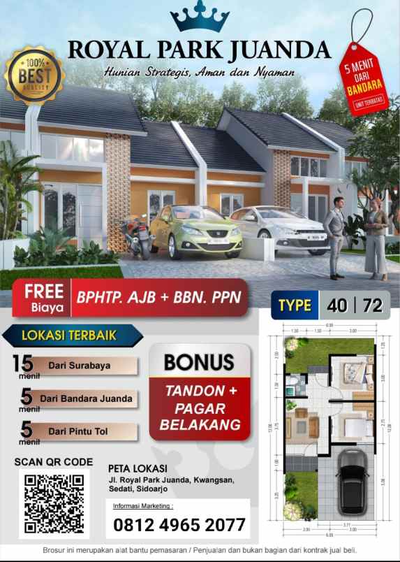 dijual rumah daerah juanda dp nol