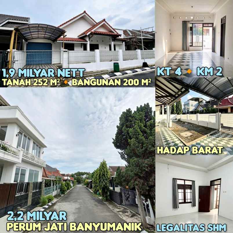 dijual rumah di perum jati banyumanik semarang