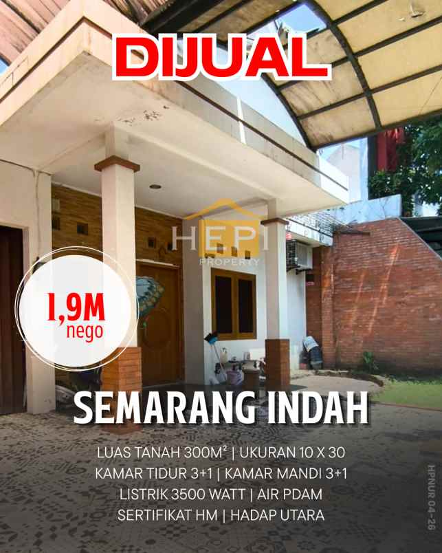 dijual rumah di semarang indah