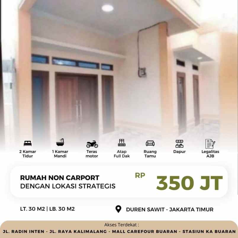 dijual rumah duren sawit