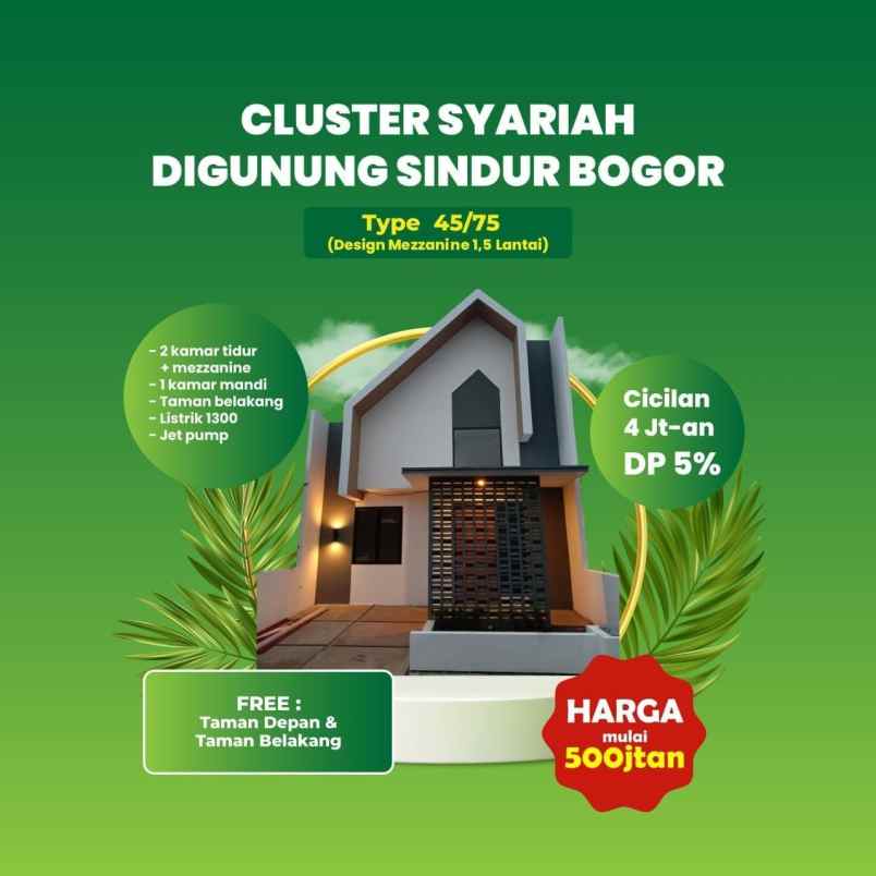 dijual rumah gunung sindur