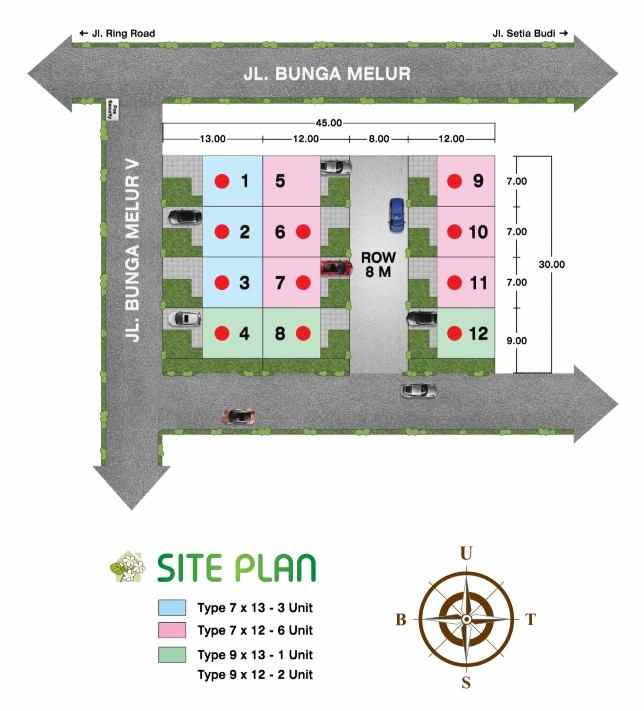 dijual rumah jalan bunga melur v