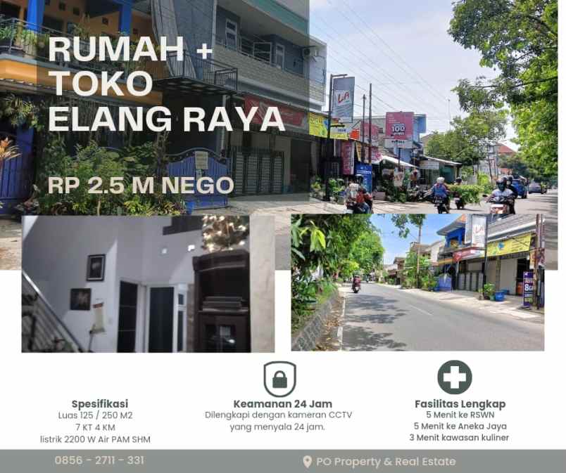 dijual rumah jalan elang raya