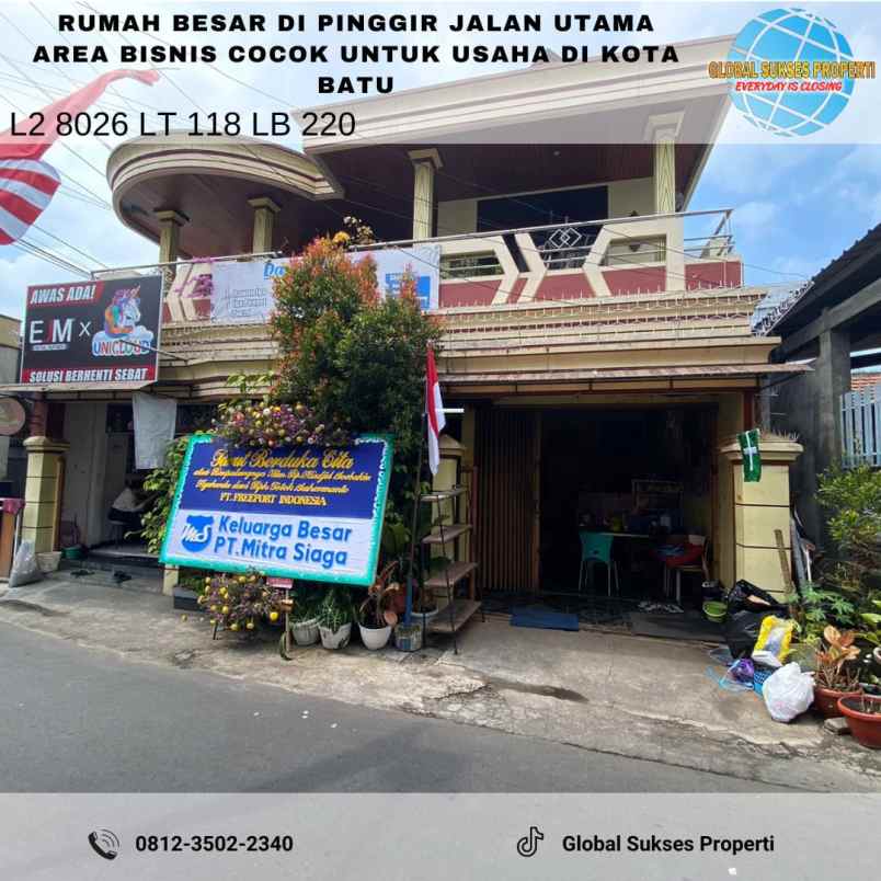 dijual rumah jalan gajah mada