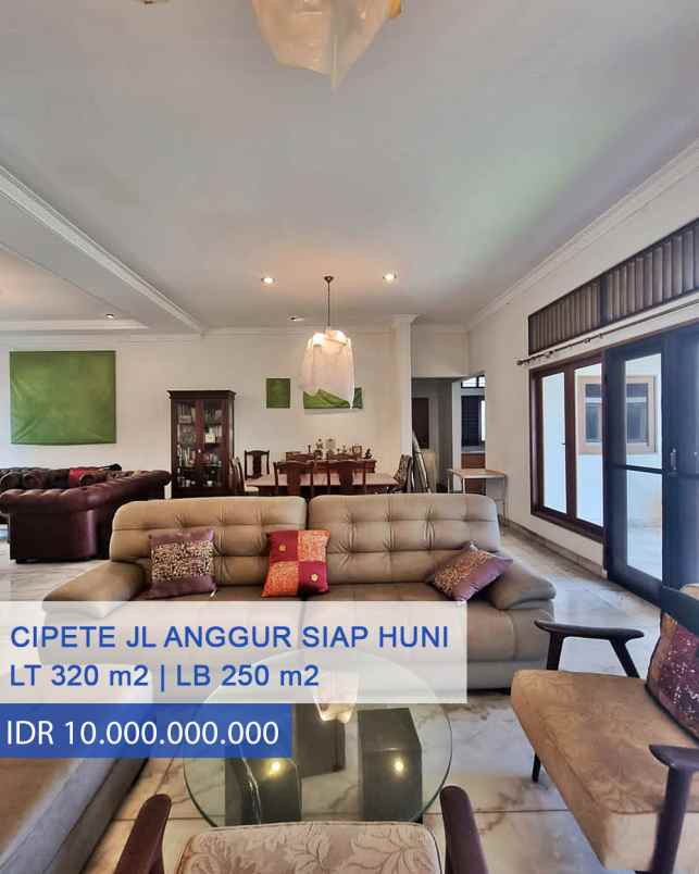 dijual rumah jl anggur cipete jakarta