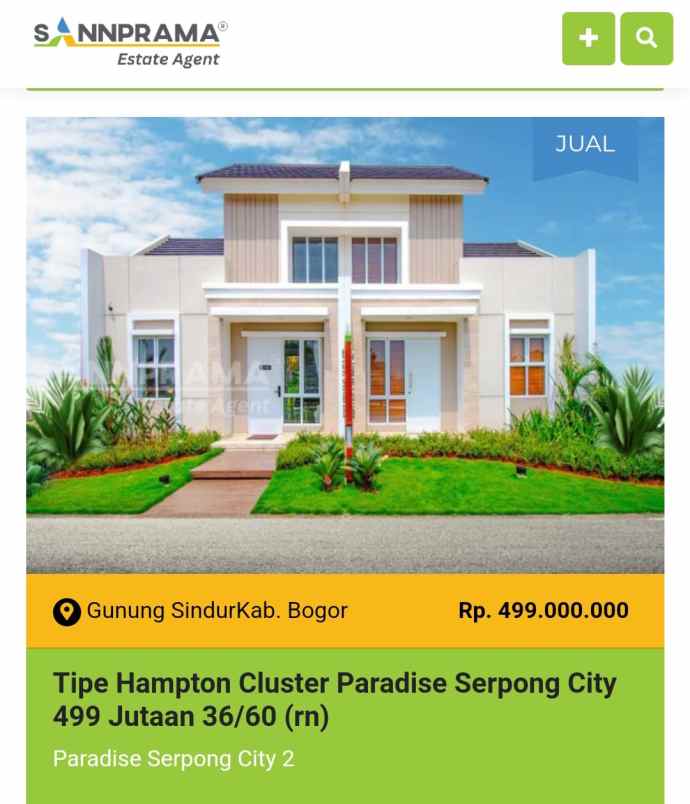 dijual rumah jl atma asnawi serpong selatan