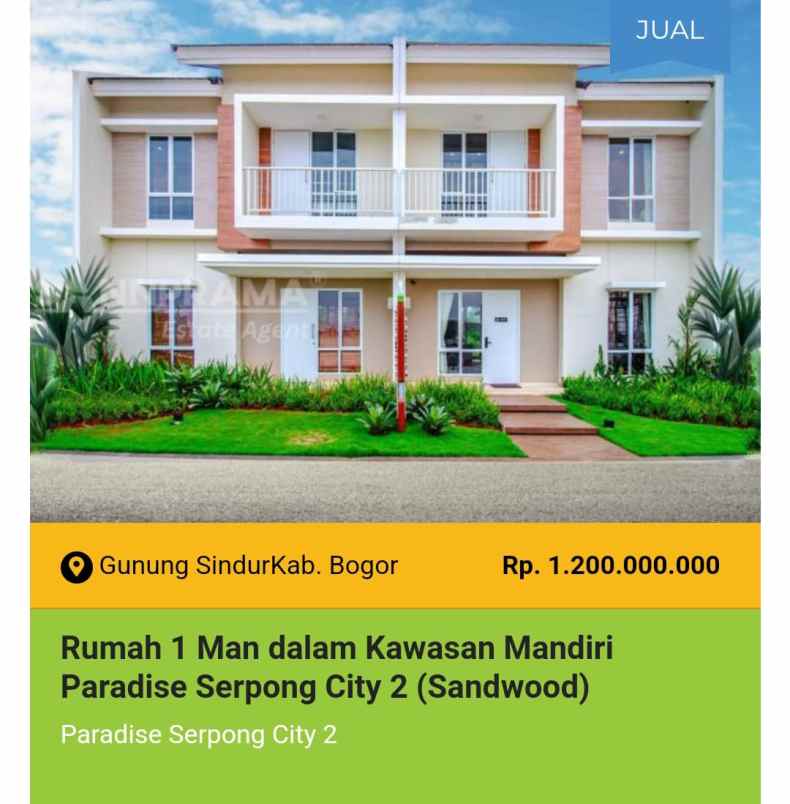 dijual rumah jl atma asnawi serpong selatan