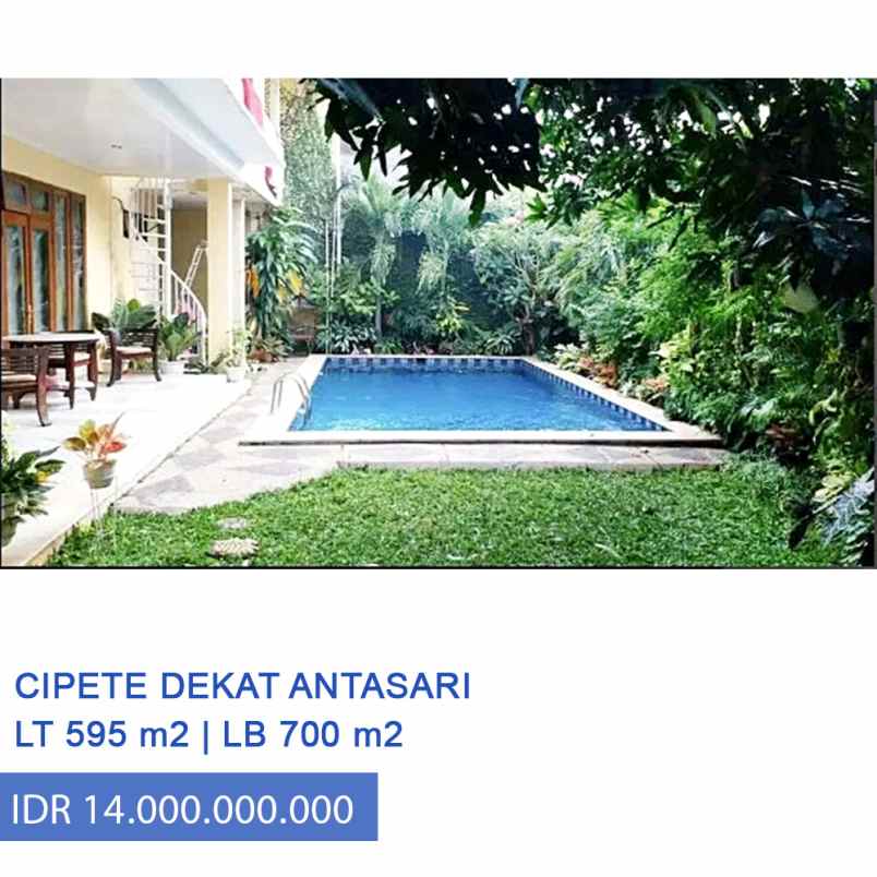 dijual rumah jl haji abu cipete