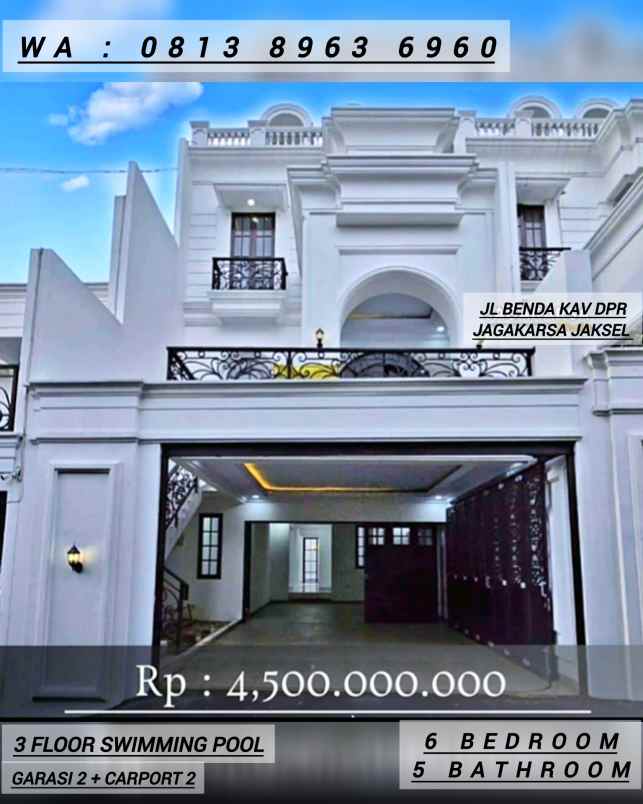 dijual rumah jl kahfi 1 jalan benda