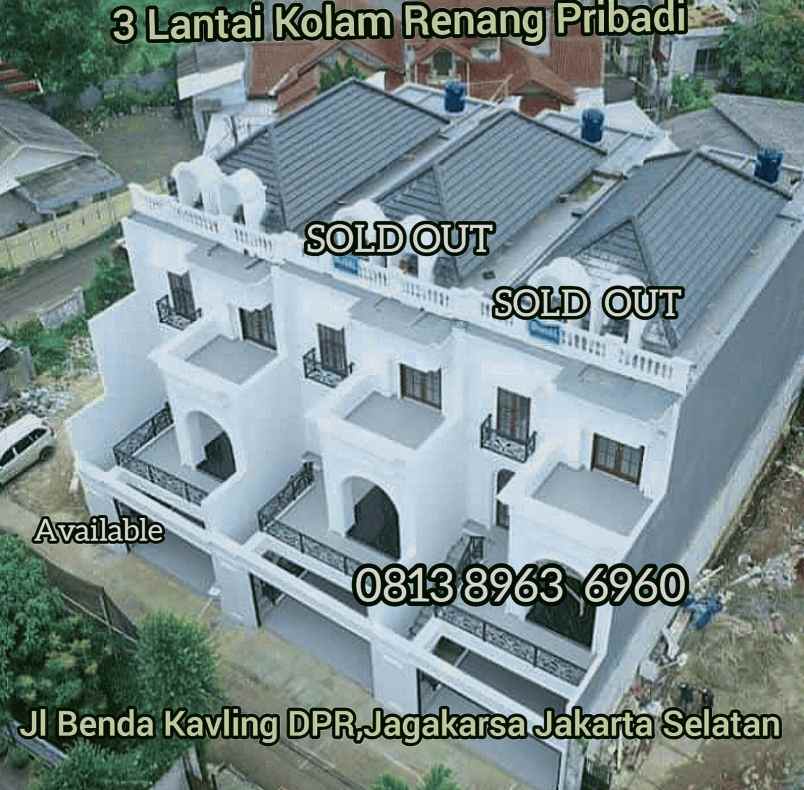 dijual rumah jl kahfi 1 jalan benda