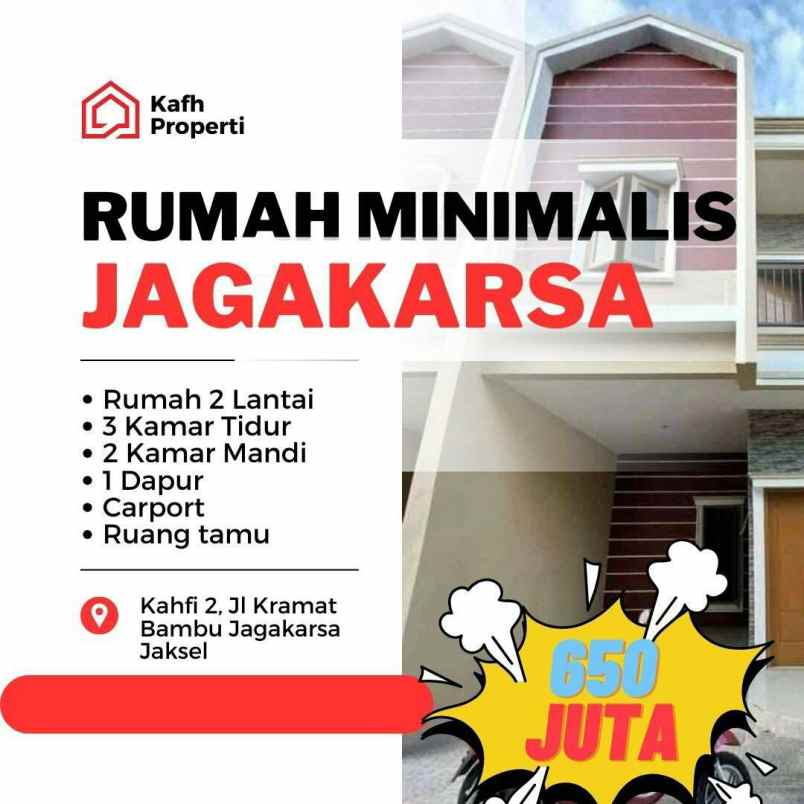 dijual rumah jl kahfi