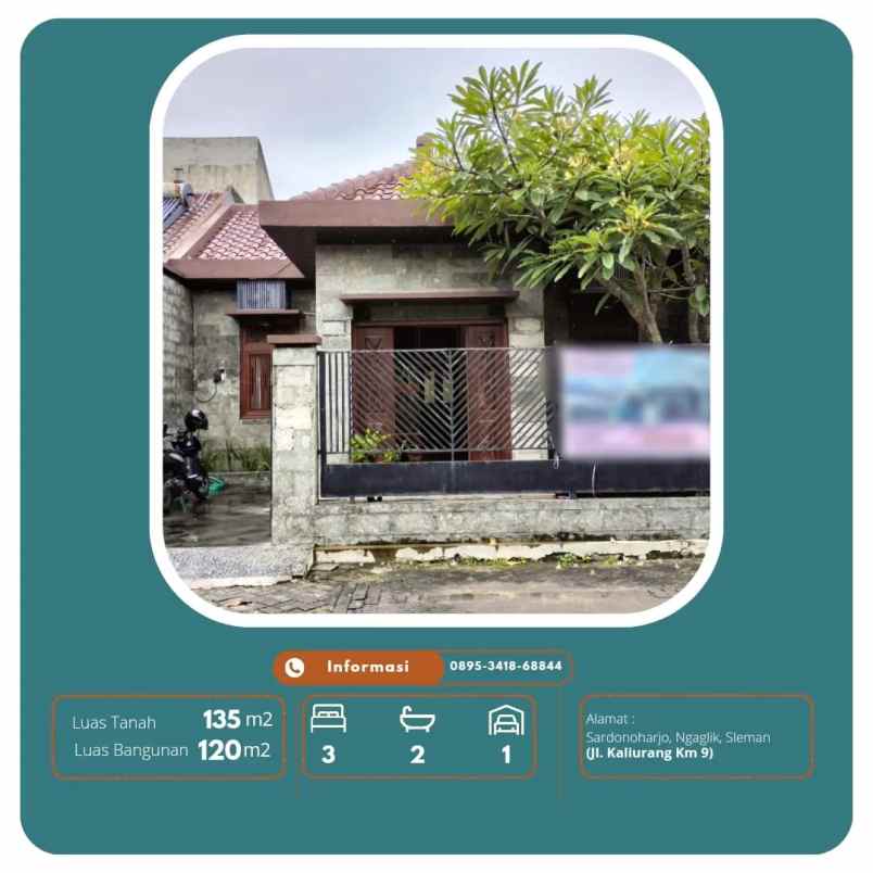 dijual rumah jl kaliurang km 9 sleman