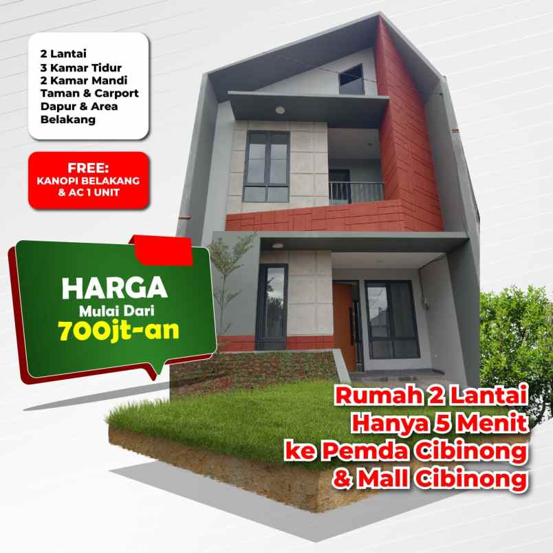 dijual rumah jl kirai tengah cibinong