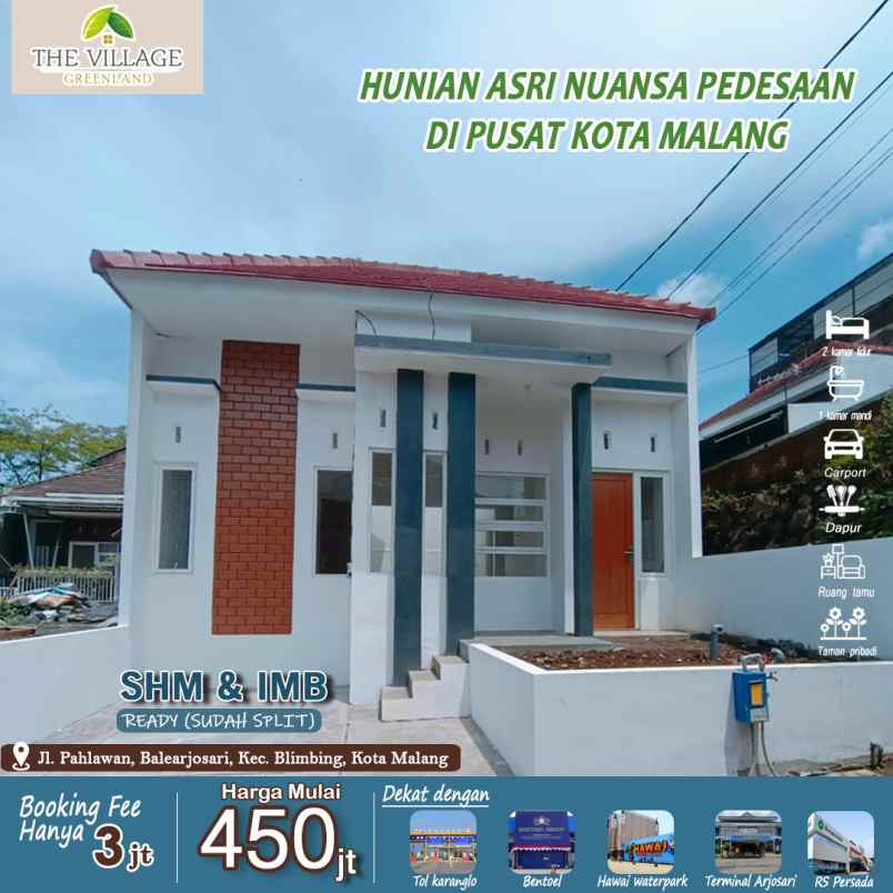 dijual rumah jl pahlawan balearjosari