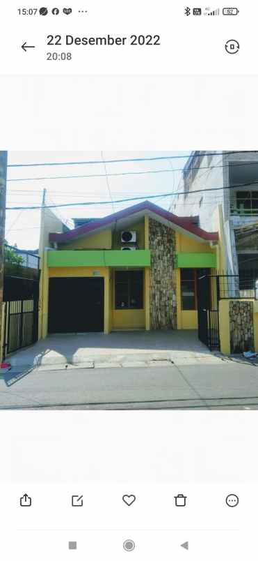 dijual rumah jl raya rawa bahagia no 19