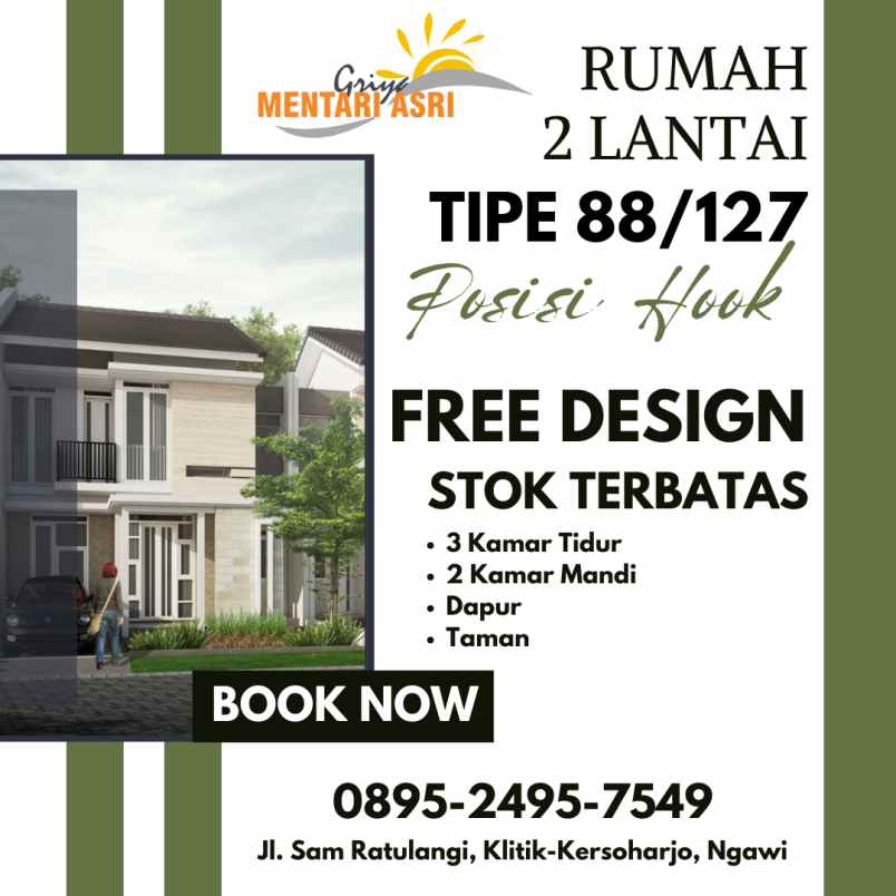 dijual rumah jl sam ratulangi klitik