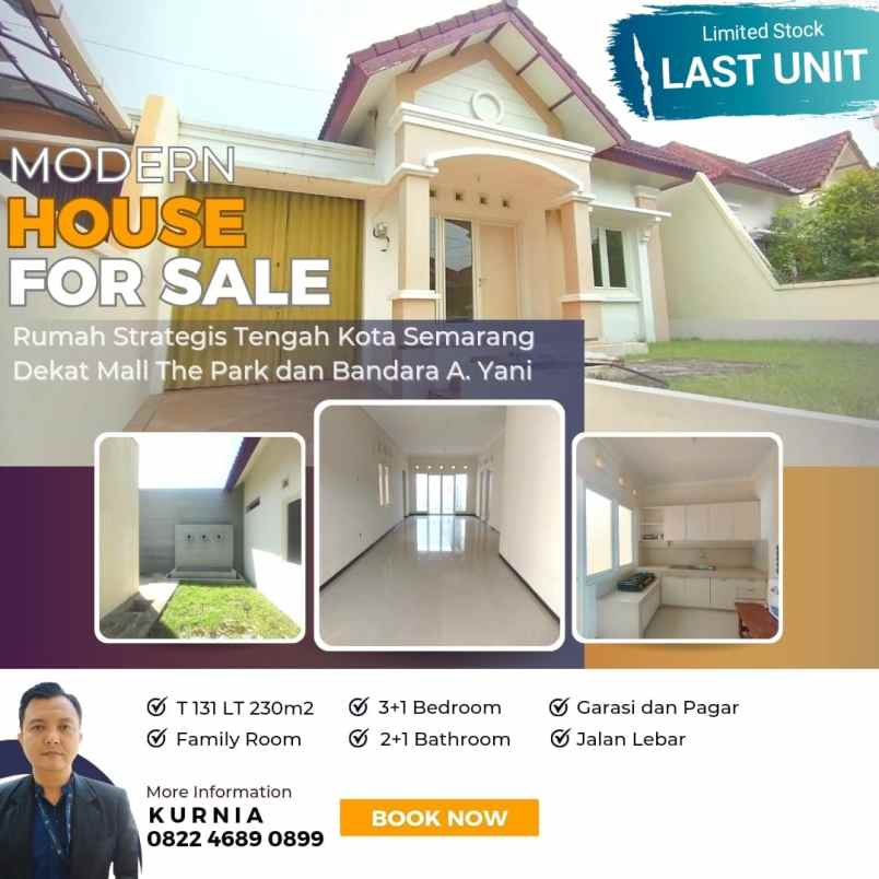 dijual rumah jl semarang indah