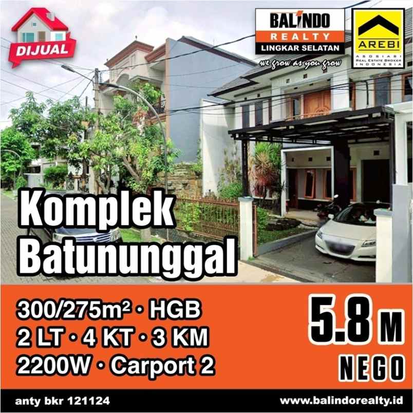 dijual rumah komplek batununggal