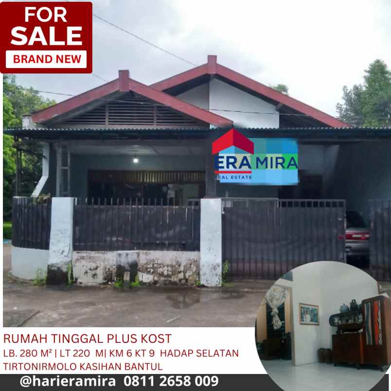 dijual rumah kost dekat sma negeri 1 kasihan bantul