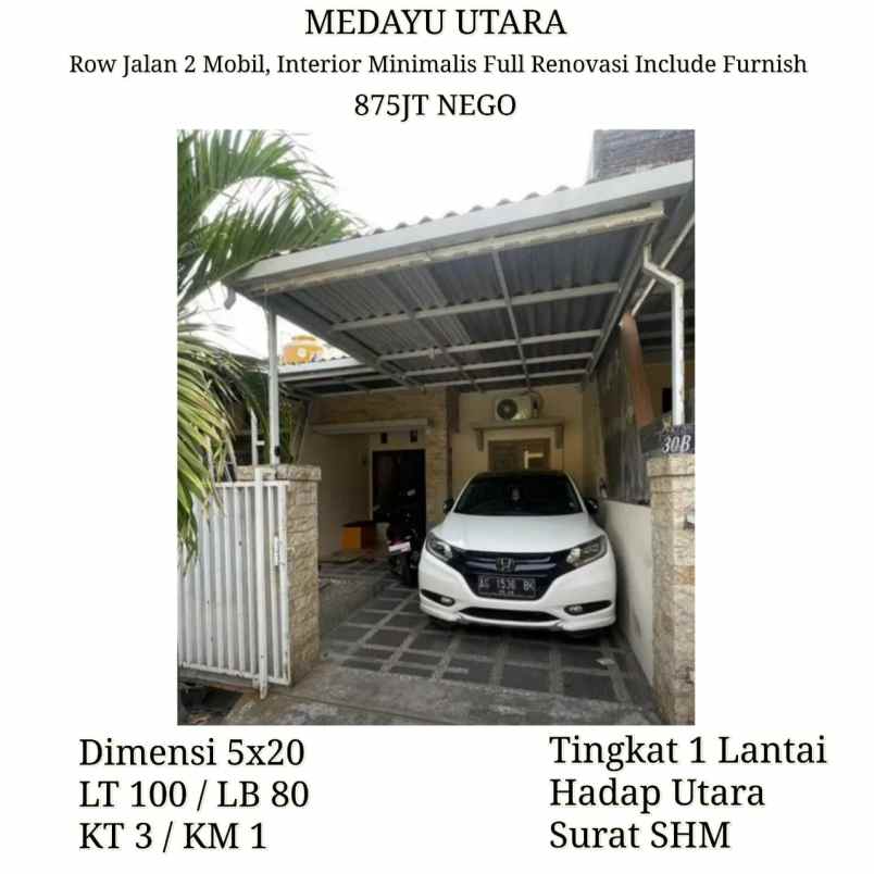 dijual rumah medayu utara