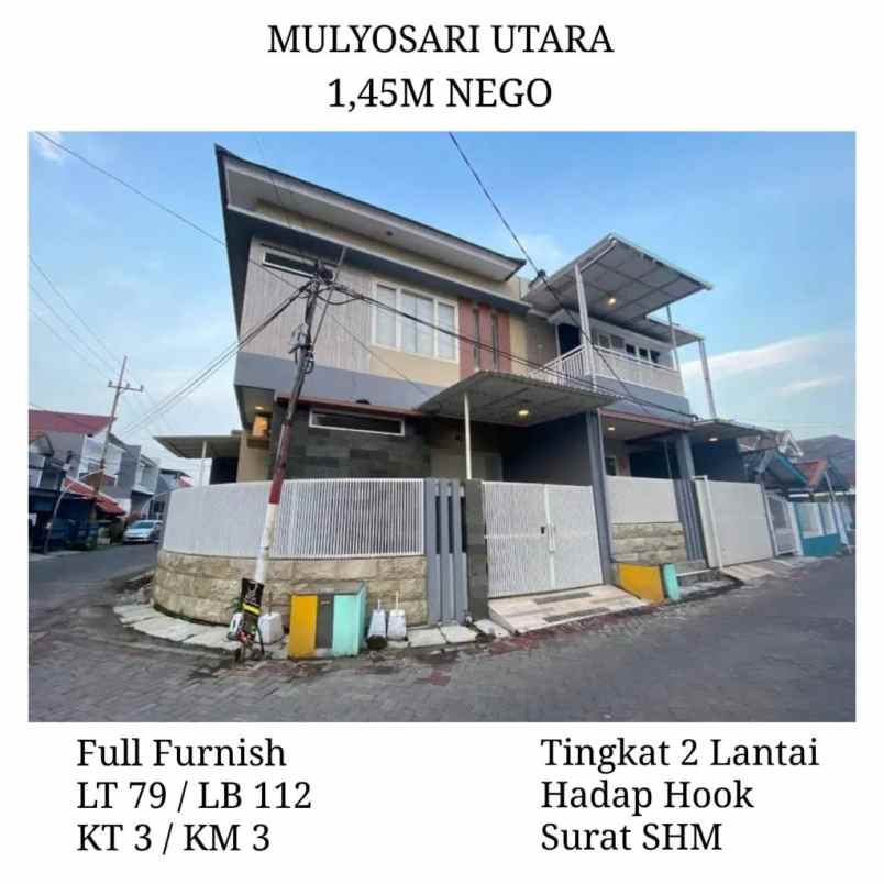 dijual rumah mulyosari utara