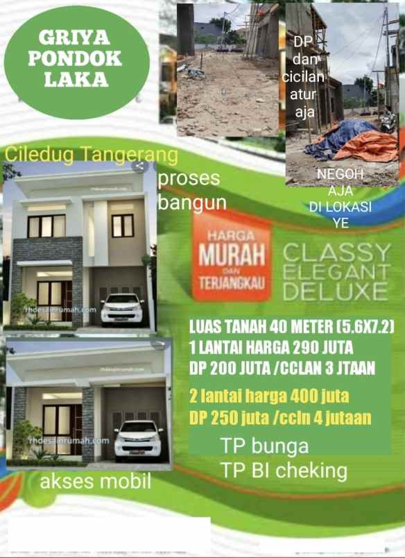 dijual rumah peninggilan ciledug tangerang