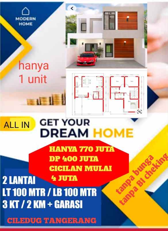 dijual rumah peninggilan ciledug tangerang