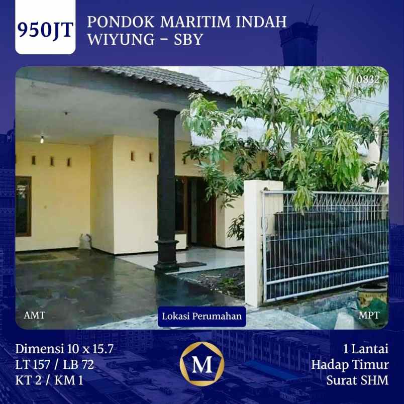 dijual rumah pondok maritim