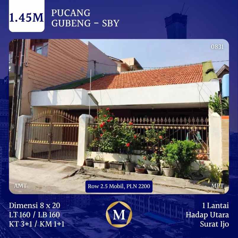 dijual rumah pucang