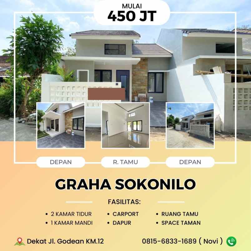 dijual rumah sidoluhur kec godean