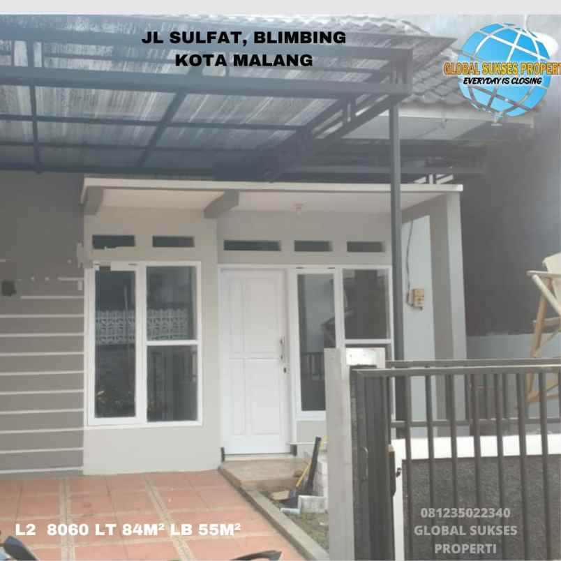 dijual rumah sulfat kec blimbing kota