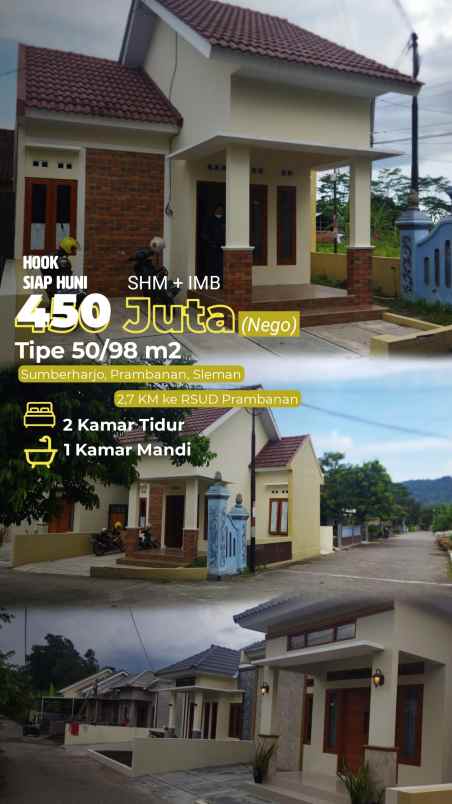 dijual rumah sumberharjo prambanan sleman