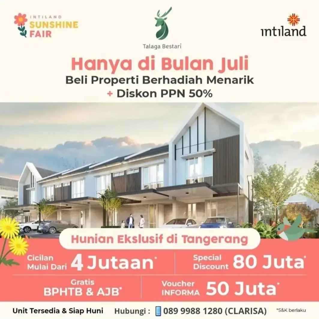 dijual rumah talaga bestari cluster duo