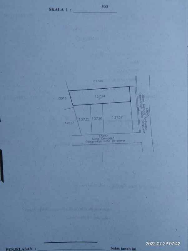 dijual tanah andakasa penamparan