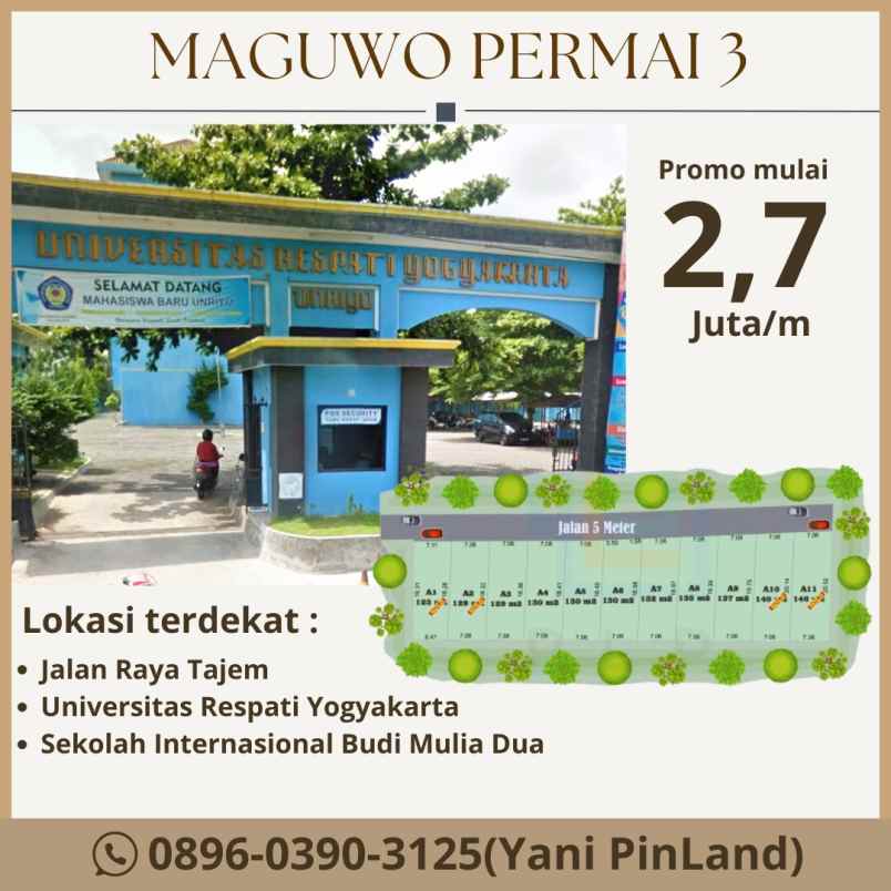 dijual tanah banjeng maguwoharjo depok