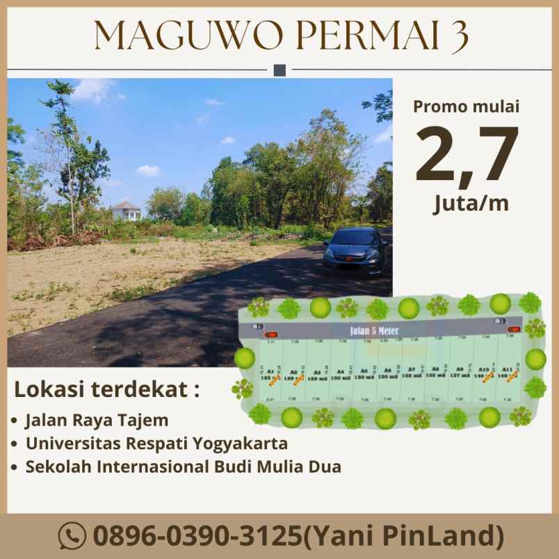 dijual tanah banjeng maguwoharjo depok