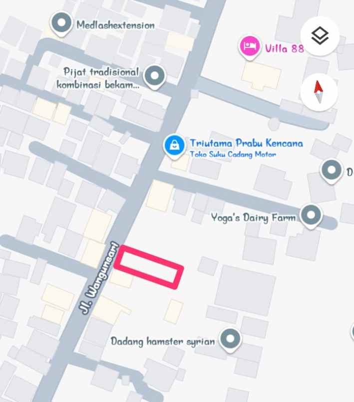 dijual tanah daerah wangunsari lembang