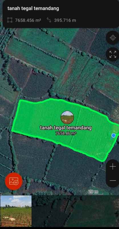 dijual tanah desa temandang kevamatan